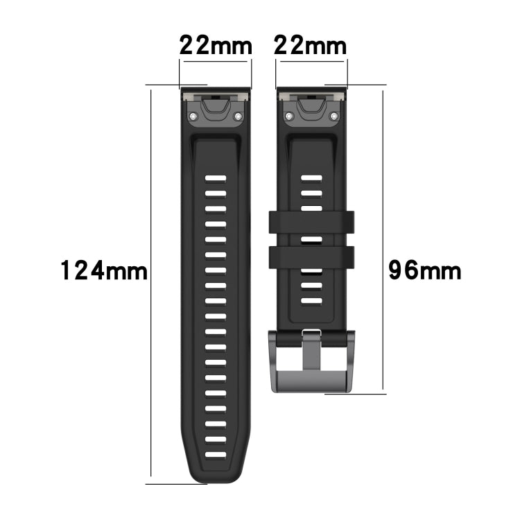 Compatible with Garmin EPIX Gen2 22mm Silicone Solid Color Watch Band(Dark Green)
