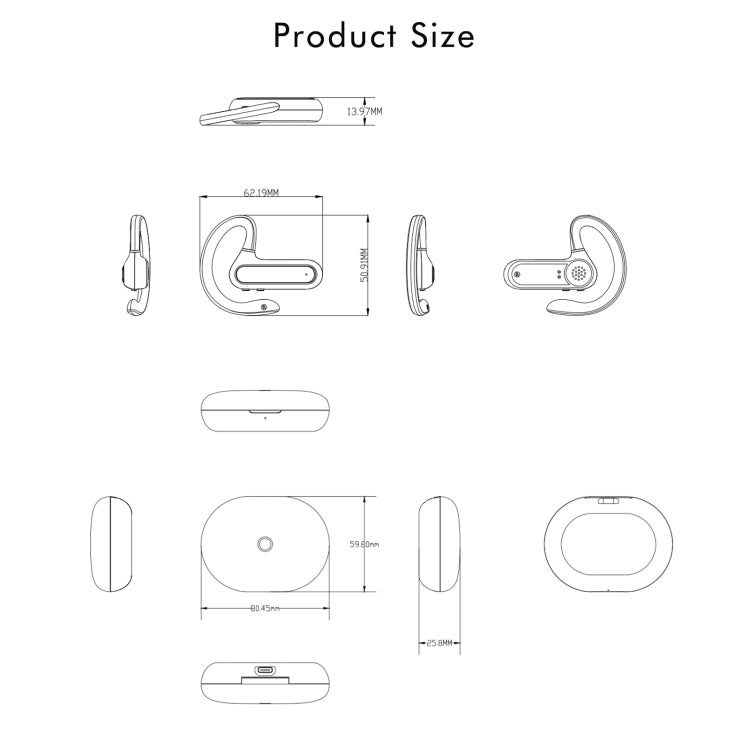 FW5 Non-in-Ear BT5.2 Wireless Sport Bone Conduction TWS Earphones Support Voice Assistant(Black) - Sport Earphone by PMC TechLife | Online Shopping South Africa | PMC TechLife