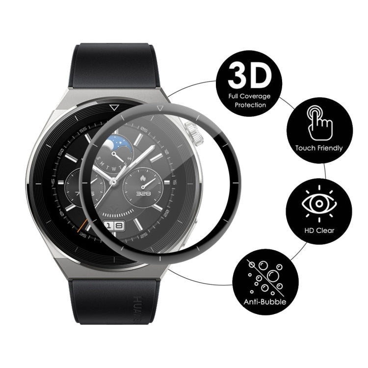 2 PCS For Huawei Watch GT 3 Pro 46mm ENKAY 3D Full Coverage Soft PC Edge + PMMA HD Screen Watch Film