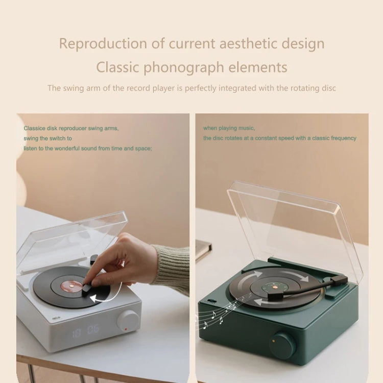 Duosi X11 Vinyl Atomic Retro Bluetooth Speaker Desktop Creative Alarm Clock(Pink) - free shipping - PMC TechLife - Order now!