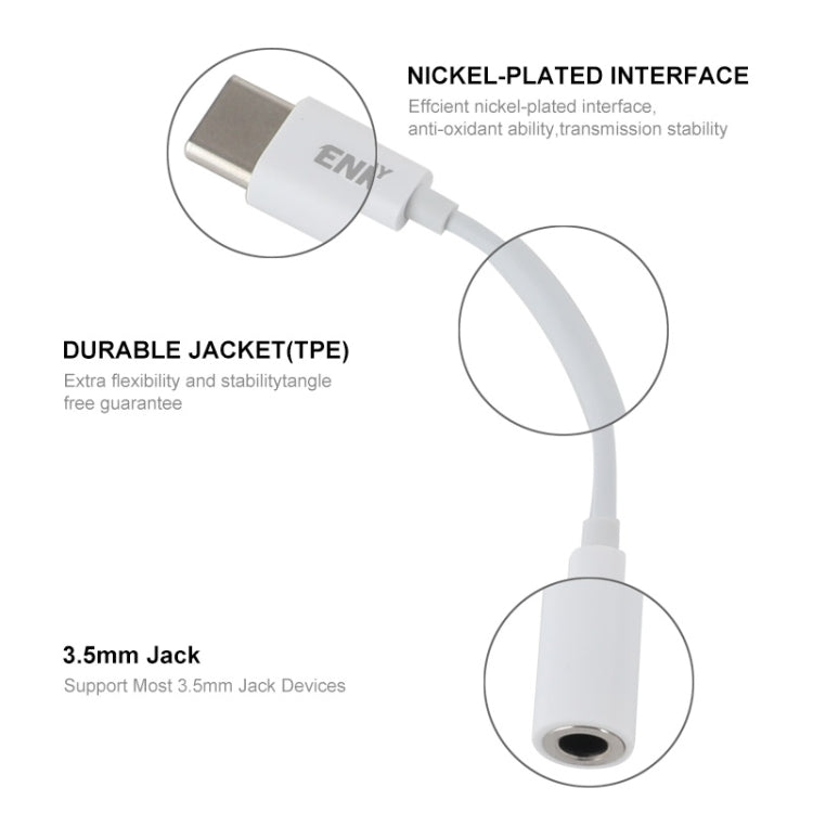 ENKAY USB-C / Type-C to 3.5mm Aux Adapter Digital Decoding Audio Cable