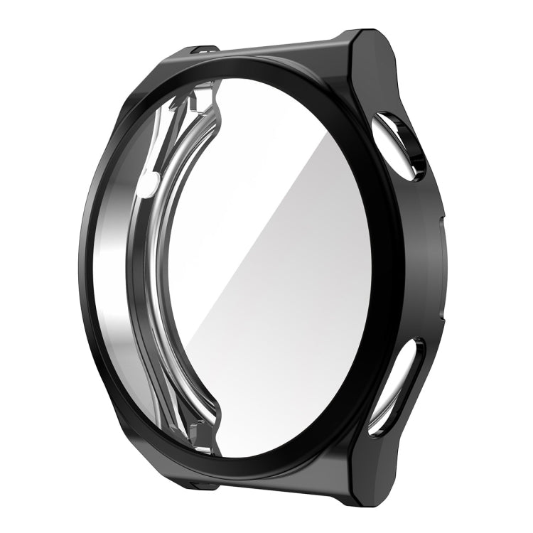 For Huawei Watch GT 3 Pro 46mm ENKAY Full Coverage Electroplated Soft TPU Case with Screen Protection(Black)