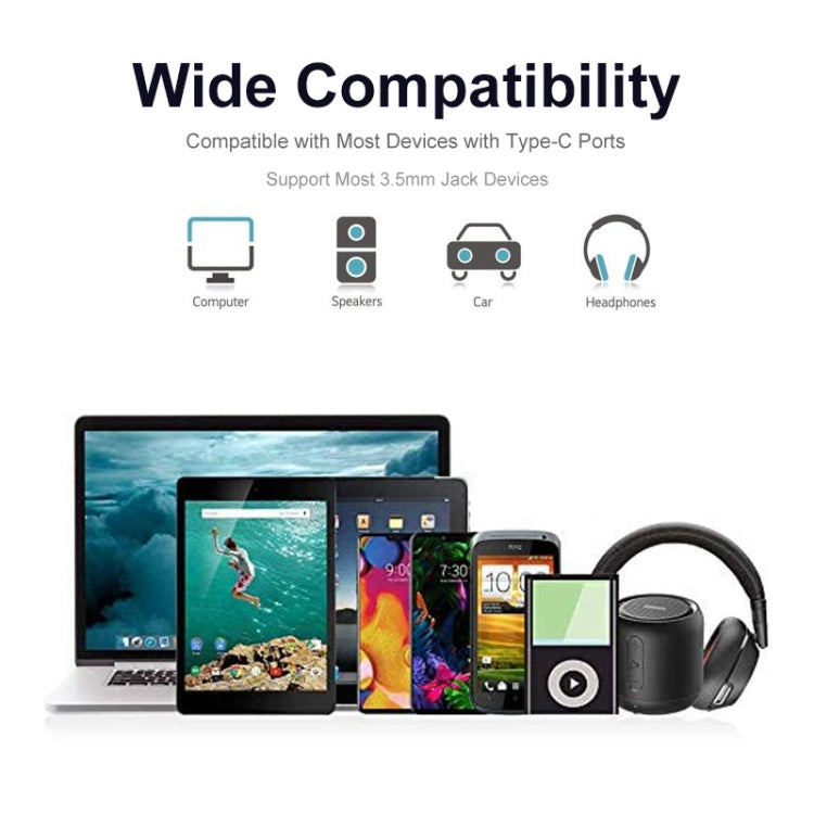 ENKAY USB-C / Type-C to 3.5mm Nylon Braided Aux Adapter Digital Decoding Audio Cable