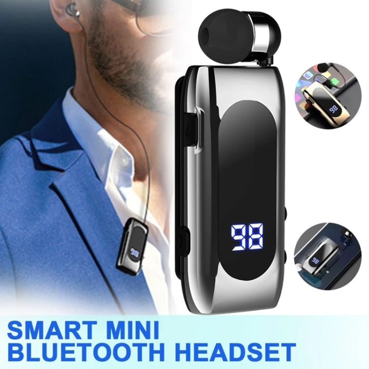K55 Retractable Cable BT5.2 Smart In-ear Single Sports Earphone(Gray)
