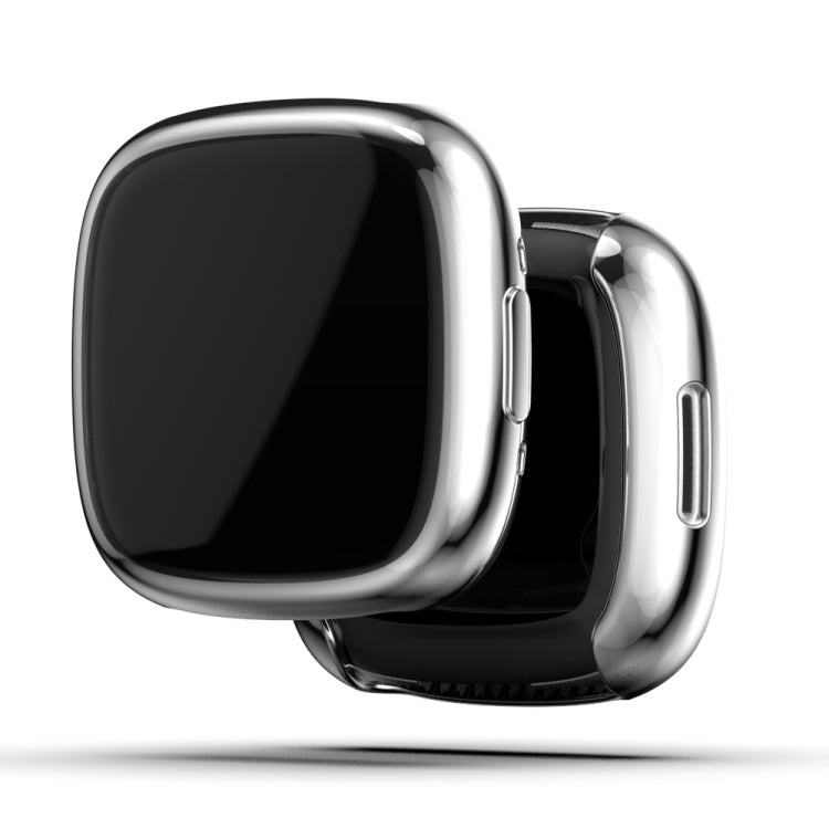 For Fitbit Versa 4 Shockproof TPU Protective Watch Case(Black) - Watch Cases by PMC Jewellery | Online Shopping South Africa | PMC Jewellery | Buy Now Pay Later Mobicred