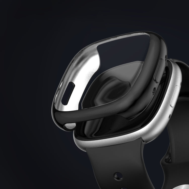 For Fitbit Versa 4 Shockproof TPU Protective Watch Case(Black) - Watch Cases by PMC Jewellery | Online Shopping South Africa | PMC Jewellery | Buy Now Pay Later Mobicred
