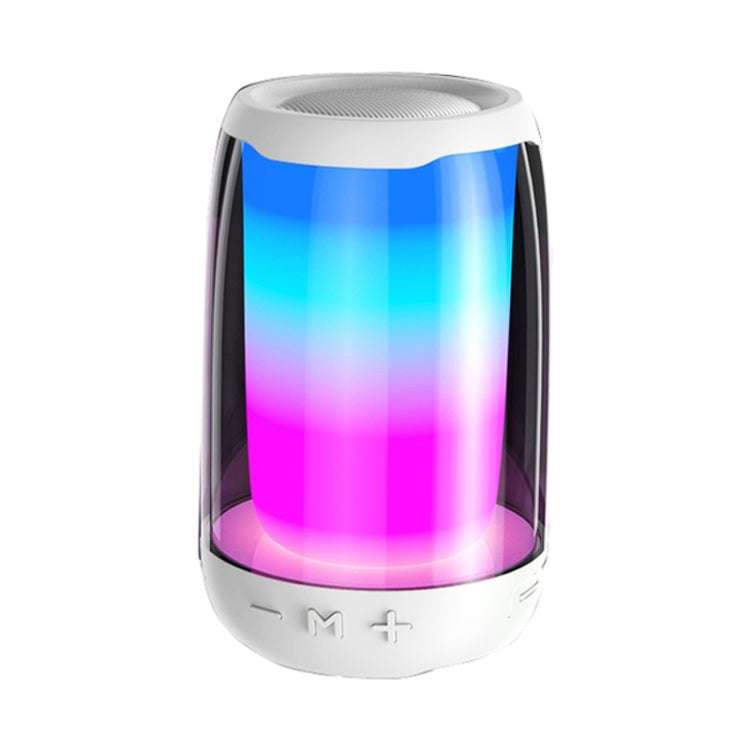 NBY8893 Pulsating Colorful Portable Stereo Bluetooth Speaker(White) - free shipping - PMC Jewellery - Order now!