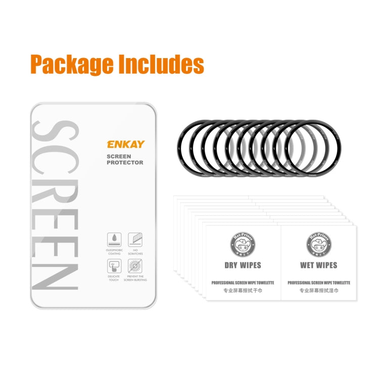 10 PCS Compatible with Garmin Compatible witherunner 255S ENKAY Hat-Prince 3D Full Coverage Soft PC Edge + PMMA HD Screen Protector Film
