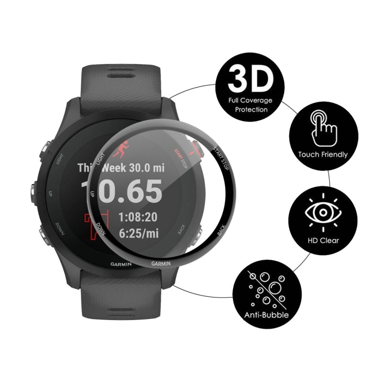 10 PCS Compatible with Garmin Compatible witherunner 255S ENKAY Hat-Prince 3D Full Coverage Soft PC Edge + PMMA HD Screen Protector Film