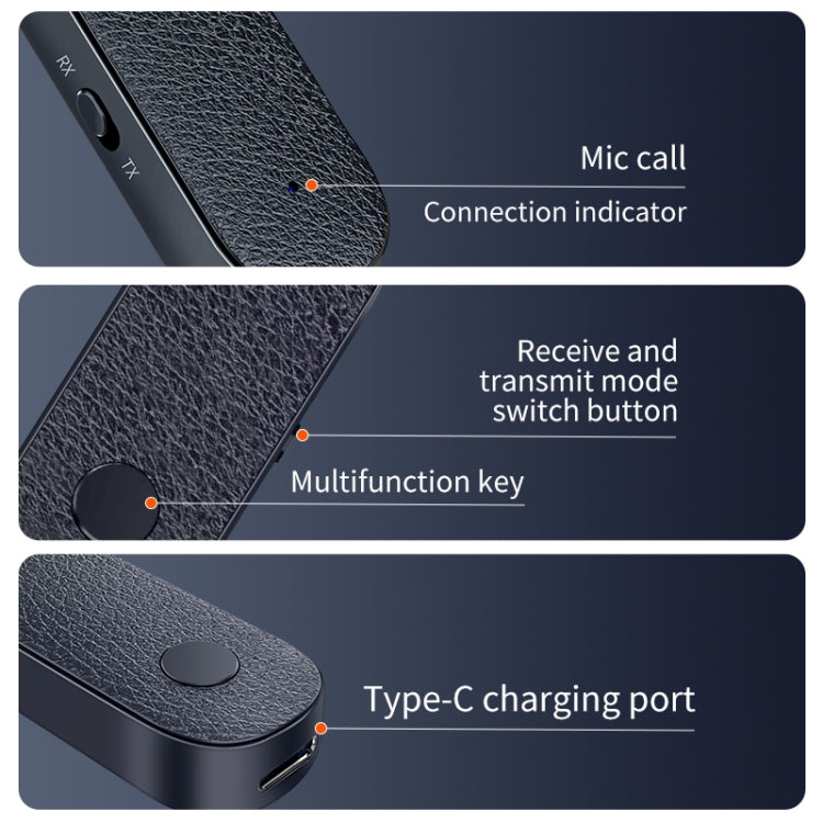 T06 2 in 1 Car Bluetooth 5.1 Receiver 3.5mm Audio Transmitter - Audio Receiver Transmitter by PMC TechLife | Online Shopping South Africa | PMC TechLife