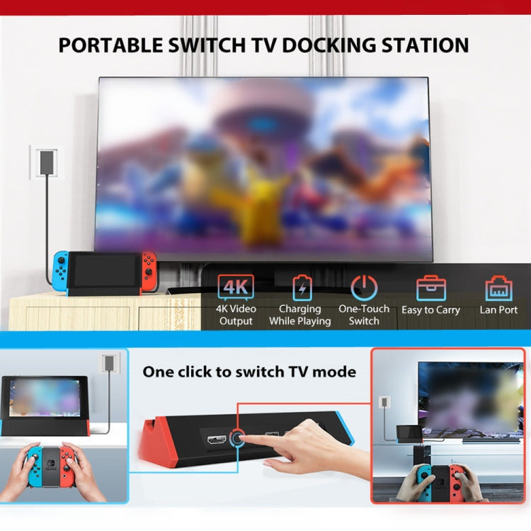 1000Mbs LAN Port 4K HDMI Adapter For Nintendo Switch/Switch OLED (LAN Model) - Holder by PMC TechLife | Online Shopping South Africa | PMC TechLife