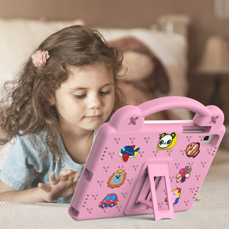 For Samsung Galaxy Tab S6 Lite 10.4 2020/2022 Handle Kickstand Children EVA Shockproof Tablet Case(Pink)