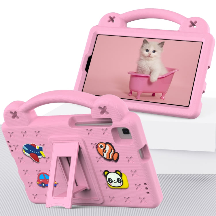 For Samsung Galaxy Tab A7 Lite 8.7 2021 T220/T225 Handle Kickstand Children EVA Shockproof Tablet Case(Pink)