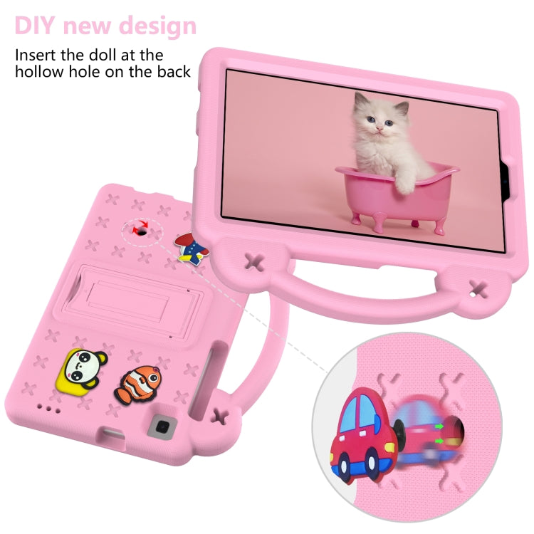 For Samsung Galaxy Tab A7 Lite 8.7 2021 T220/T225 Handle Kickstand Children EVA Shockproof Tablet Case(Pink)