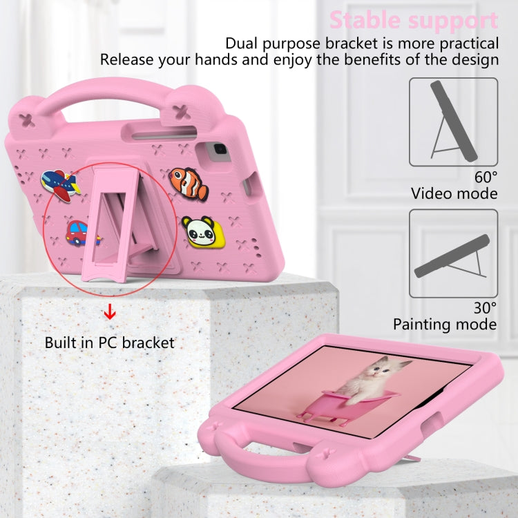 For Samsung Galaxy Tab A7 Lite 8.7 2021 T220/T225 Handle Kickstand Children EVA Shockproof Tablet Case(Pink)