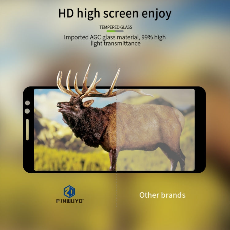 For Alcatel 1B 2022 PINWUYO 9H 2.5D Full Screen Tempered Glass Film(Black) - free shipping - PMC Jewellery - Order now!