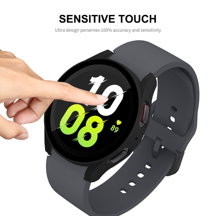 For Samsung Galaxy Watch5 40mm ENKAY Hat-Prince Full Coverage PC Frame + 9H Tempered Glass Case(Black)