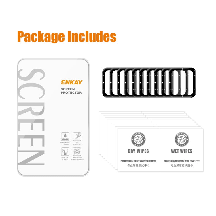 10 PCS Compatible with Garmin Venu SQ 2 ENKAY 3D Full Coverage Soft PC Edge + PMMA HD Screen Protector Film(Sport Version)