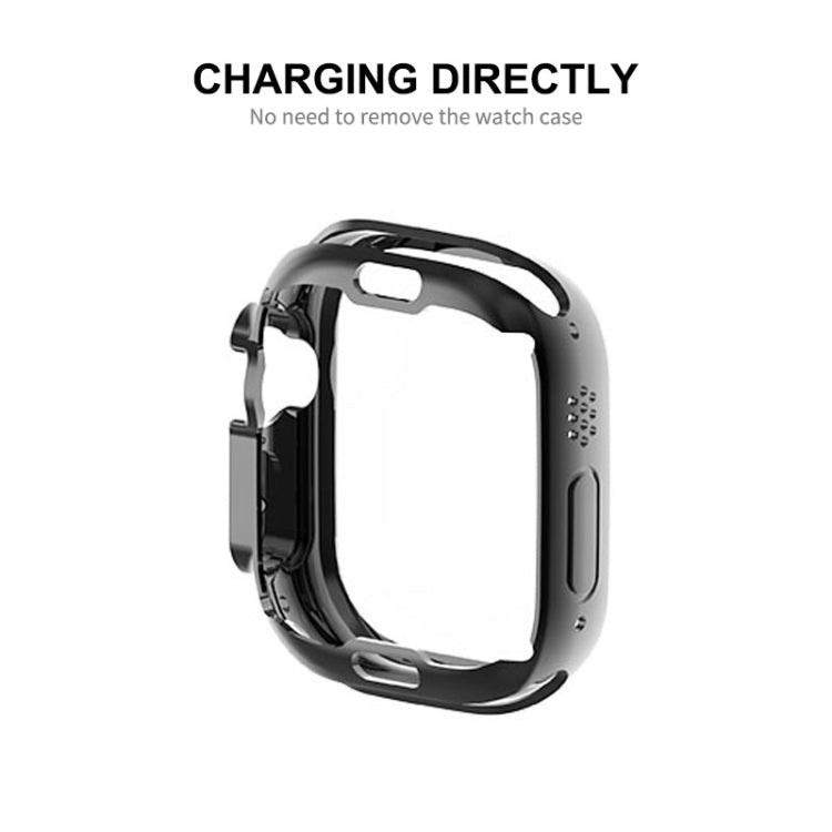 ENKAY Electroplated Soft TPU Case with Screen Film For Apple Watch Ultra / Ultra 2 49mm(Deep Green) - Watch Cases by ENKAY