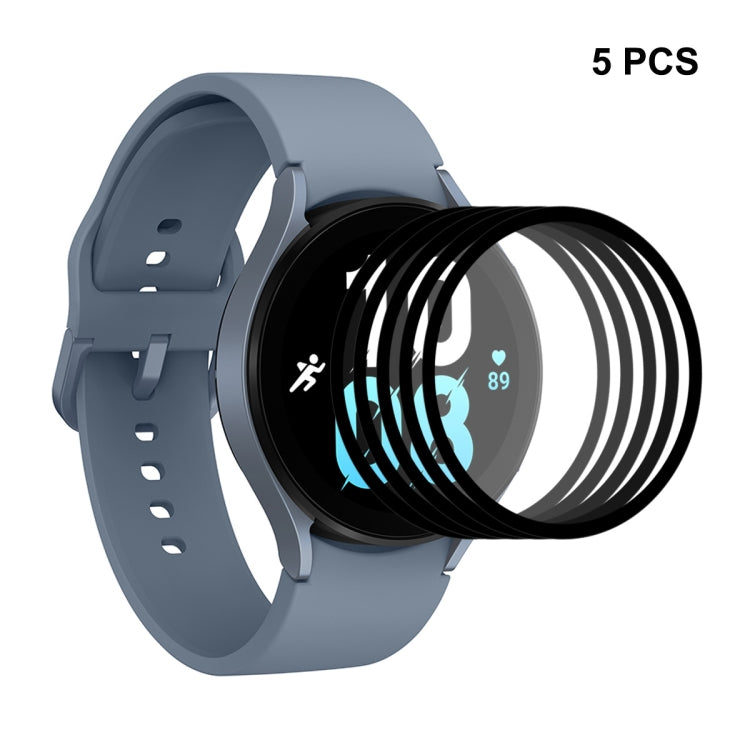 5 PCS For Samsung Galaxy Watch5 44mm ENKAY 9H Full Cover Tempered Glass Watch Film