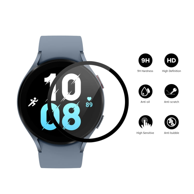 5 PCS For Samsung Galaxy Watch5 44mm ENKAY 9H Full Cover Tempered Glass Watch Film - Screen Protector by ENKAY | Online Shopping South Africa | PMC Jewellery | Buy Now Pay Later Mobicred