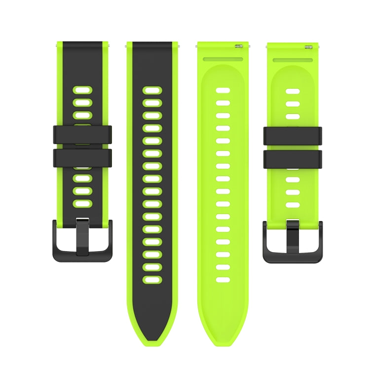 For Samsung Galaxy Watch 46mm 22mm Two-Color Silicone Watch Band(Black+Red) - Watch Bands by PMC TechLife | Online Shopping South Africa | PMC TechLife | Buy Now Pay Later Mobicred