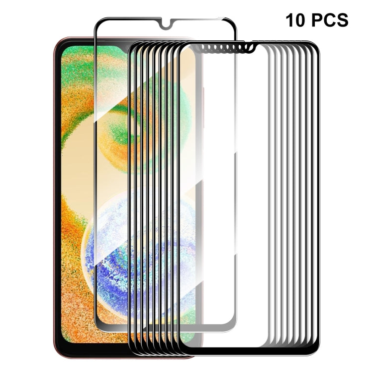 For Samsung Galaxy A04 / A04s 10pcs ENKAY Full Glue 0.26mm 9H 2.5D Tempered Glass Full Film
