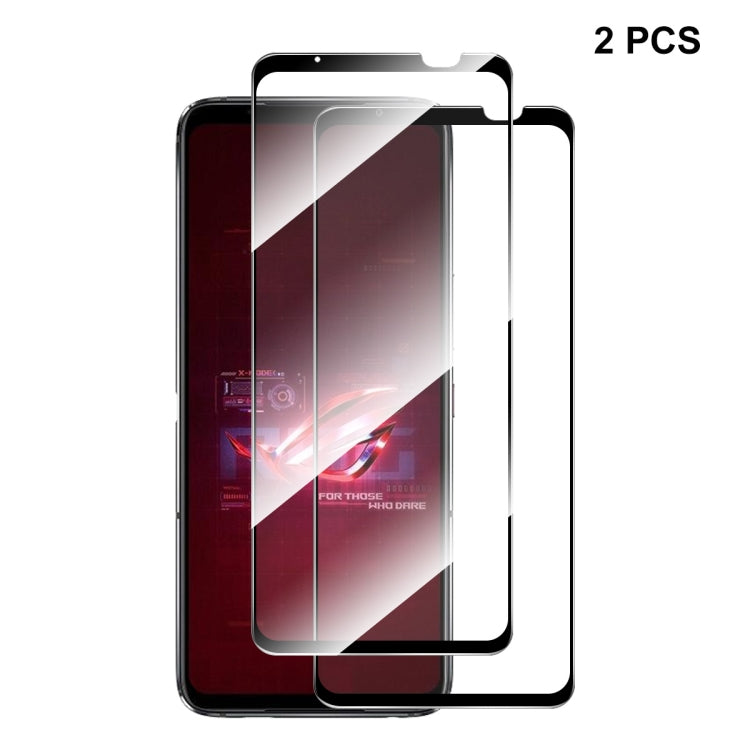 For Asus Rog Phone 6 / 6D / 6 Pro 2pcs ENKAY Full Glue 0.26mm 9H 2.5D Tempered Glass Full Film - ASUS Tempered Glass by ENKAY | Online Shopping South Africa | PMC Jewellery | Buy Now Pay Later Mobicred