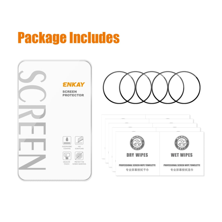 5pcs For Amazfit GTR 4 ENKAY 3D Full Coverage Soft PC Edge + PMMA HD Screen Protector Film - Screen Protector by ENKAY | Online Shopping South Africa | PMC Jewellery | Buy Now Pay Later Mobicred