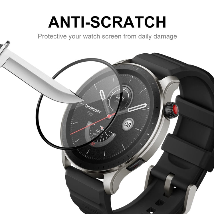 5pcs For Amazfit GTR 4 ENKAY 3D Full Coverage Soft PC Edge + PMMA HD Screen Protector Film - Screen Protector by ENKAY | Online Shopping South Africa | PMC Jewellery | Buy Now Pay Later Mobicred
