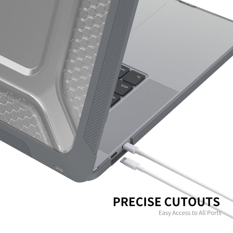 For MacBook Pro 16 A2141 ENKAY Hat-Prince 3 in 1 Protective Bracket Case Cover Hard Shell with TPU Keyboard Film / Anti-dust Plugs, Version:EU(Grey)