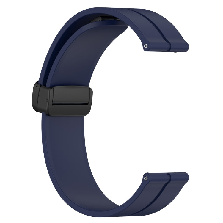 For Amazfit Pop Pro 20mm Solid Color Magnetic Clasp Silicone Watch Band(Midnight Blue)