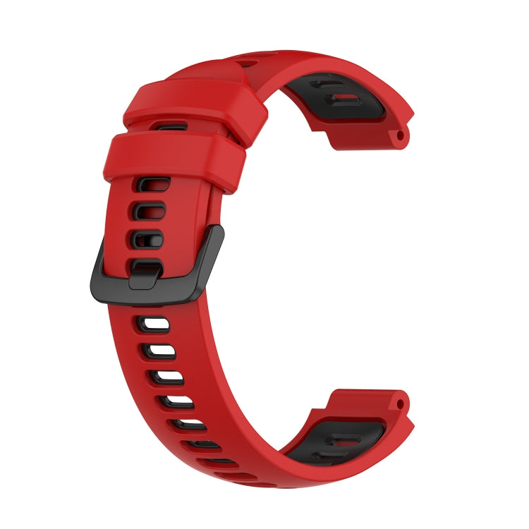 Compatible with Garmin Approach S20 Two-Color Silicone Watch Band(Red+Black)