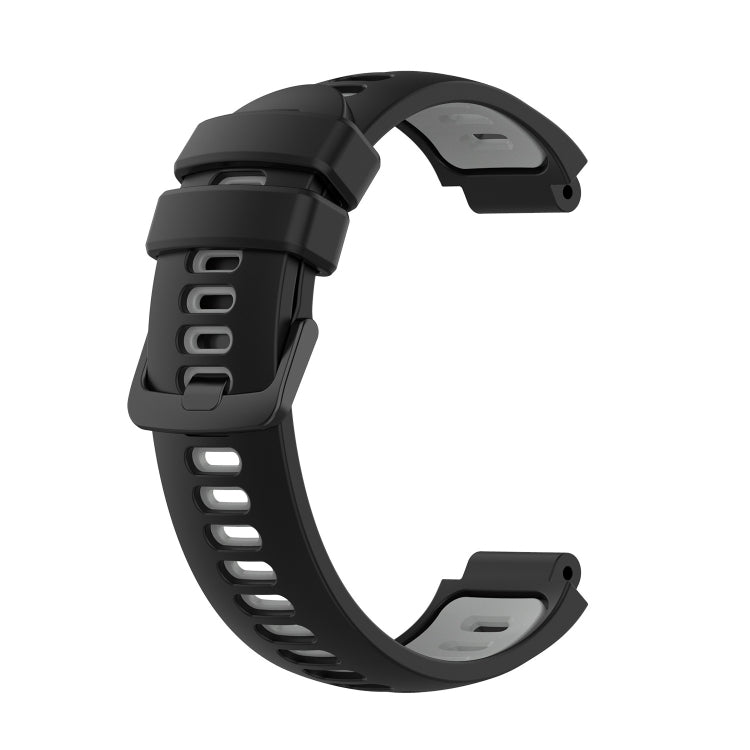 Compatible with Garmin Approach S6 Two-Color Silicone Watch Band(Black+Grey)