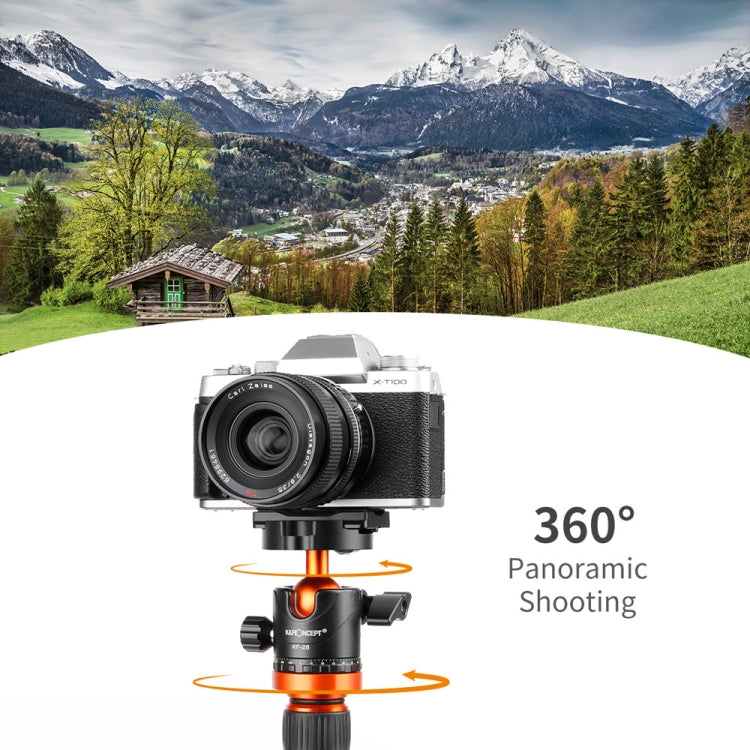 K&F CONCEPT KF31.023V3 360 Degree Rotating Panoramic Metal Tripod Ball Head with 1/4 Inch Quick Release Plate - free shipping - PMC Jewellery - Order now!