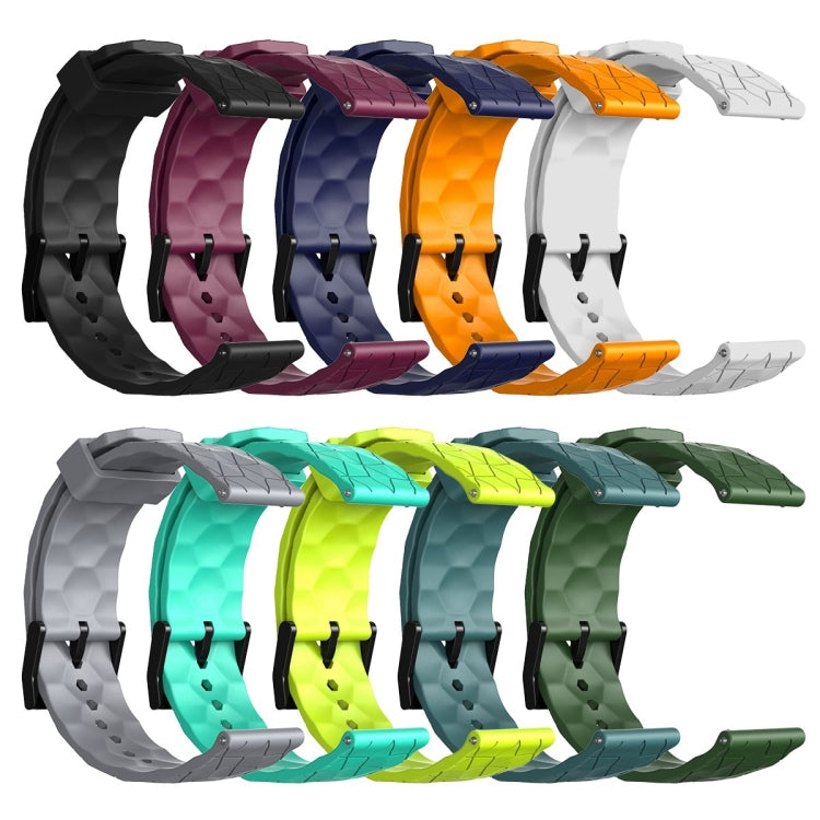 For Amazfit GTS 20mm Football Pattern Solid Color Silicone Watch Band(Wine Red)