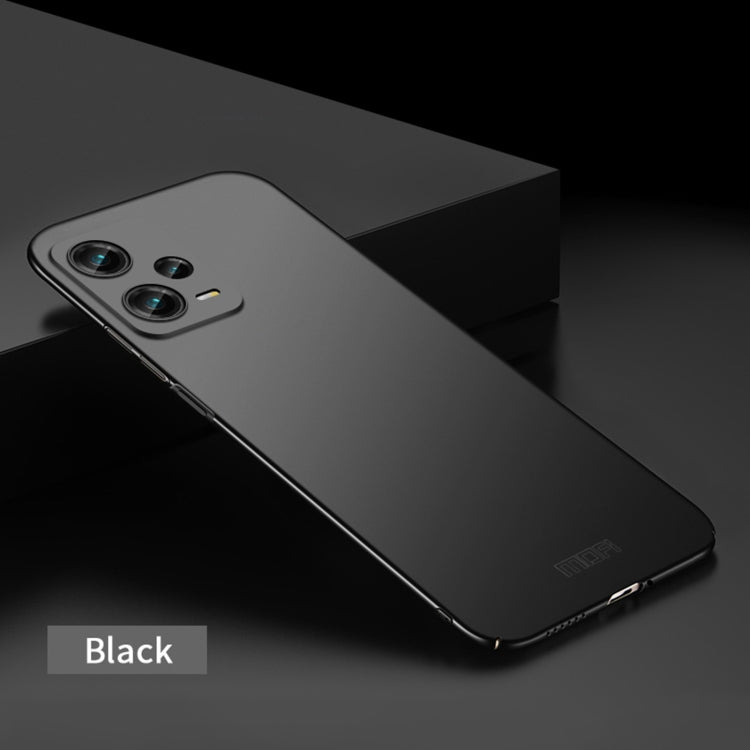 For Xiaomi Redmi Note 12 Pro 5G China MOFI Micro Frosted PC Ultra-thin Hard Case(Black)