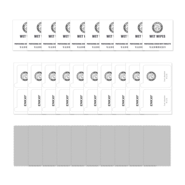 For Xiaomi Redmi Note 12 China 10pcs ENKAY Full Glue 0.26mm 9H 2.5D Tempered Glass Full Film