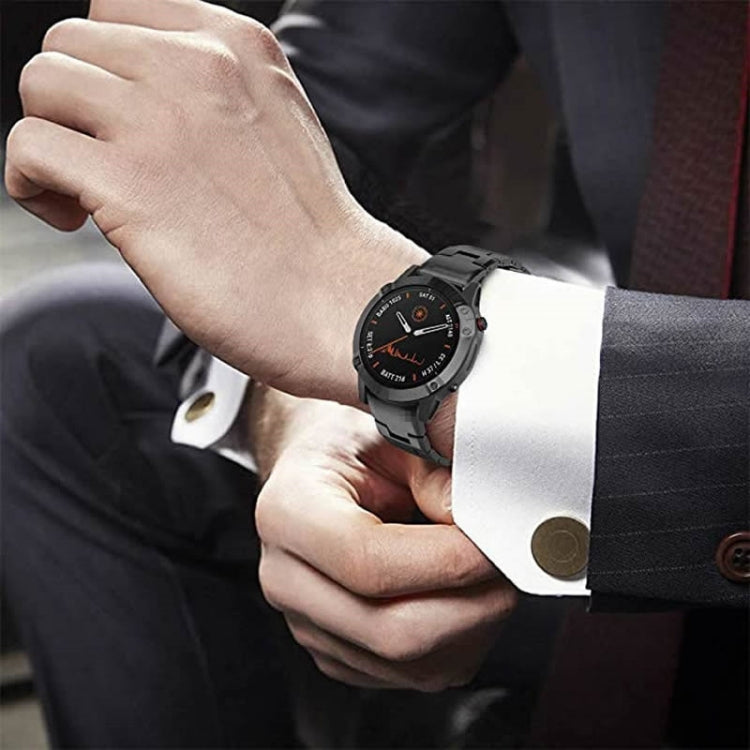 Compatible with Garmin Fenix 5 Plus 22mm Titanium Alloy Quick Release Watch Band(Black)