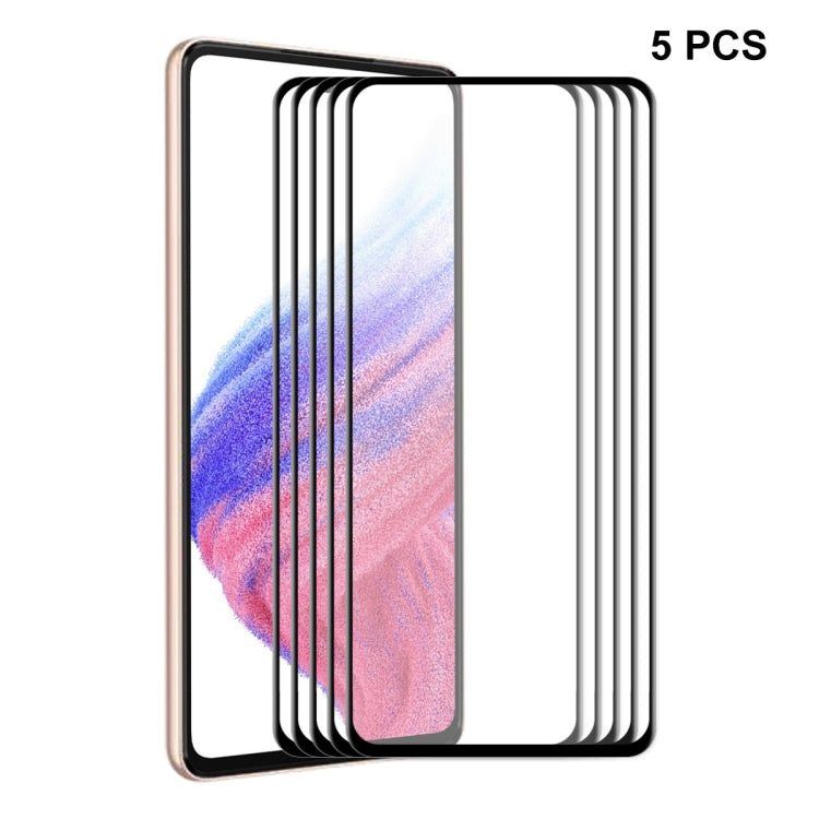 For Samsung Galaxy A54 5G 5pcs ENKAY Hat-Prince 6D Full Glue Tempered Glass Full Film