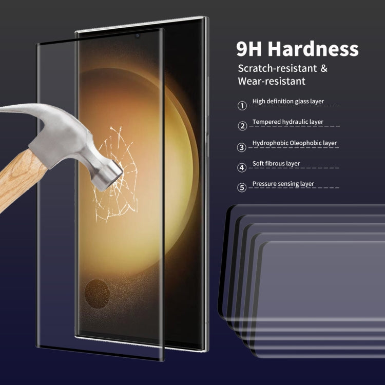 For Samsung Galaxy S23 Ultra 5G 5pcs ENKAY 3D Full Glue Hot Bending Explosion-proof Full Tempered Glass Film - Galaxy S23 Ultra 5G Tempered Glass by ENKAY | Online Shopping South Africa | PMC Jewellery | Buy Now Pay Later Mobicred