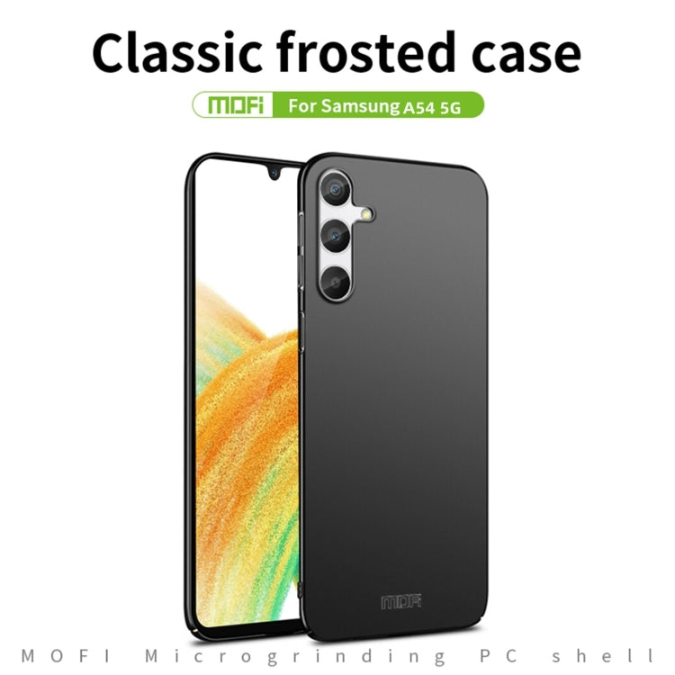 For Samsung Galaxy A54 5G MOFI Frosted PC Ultra-thin Hard Phone Case(Blue)