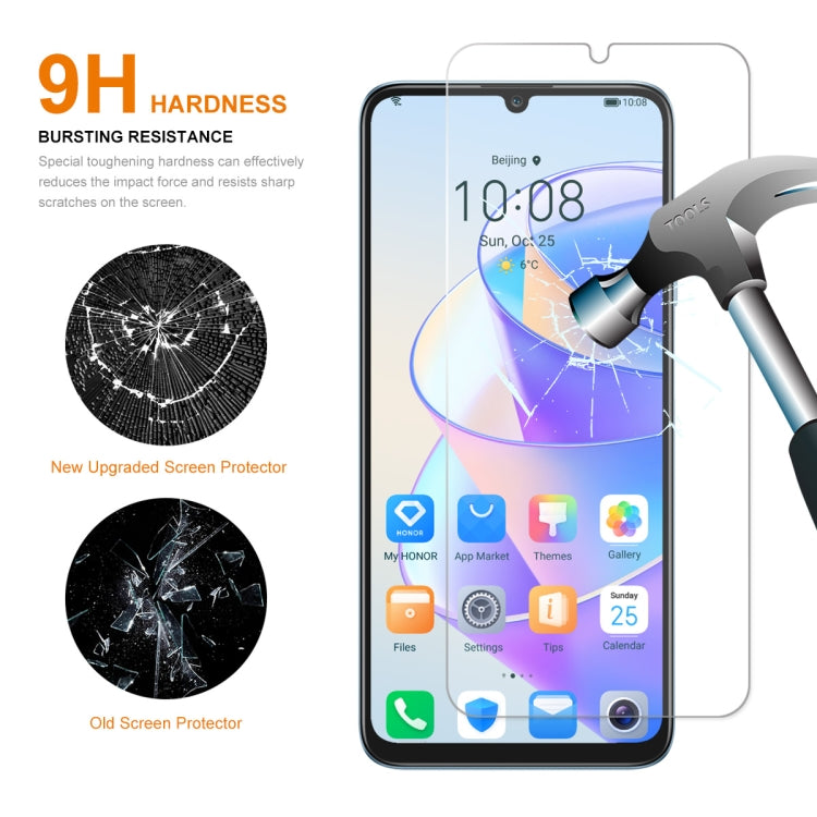 For Honor X7A 5pcs ENKAY Hat-Prince 0.26mm 9H 2.5D High Aluminum-silicon Tempered Glass Film