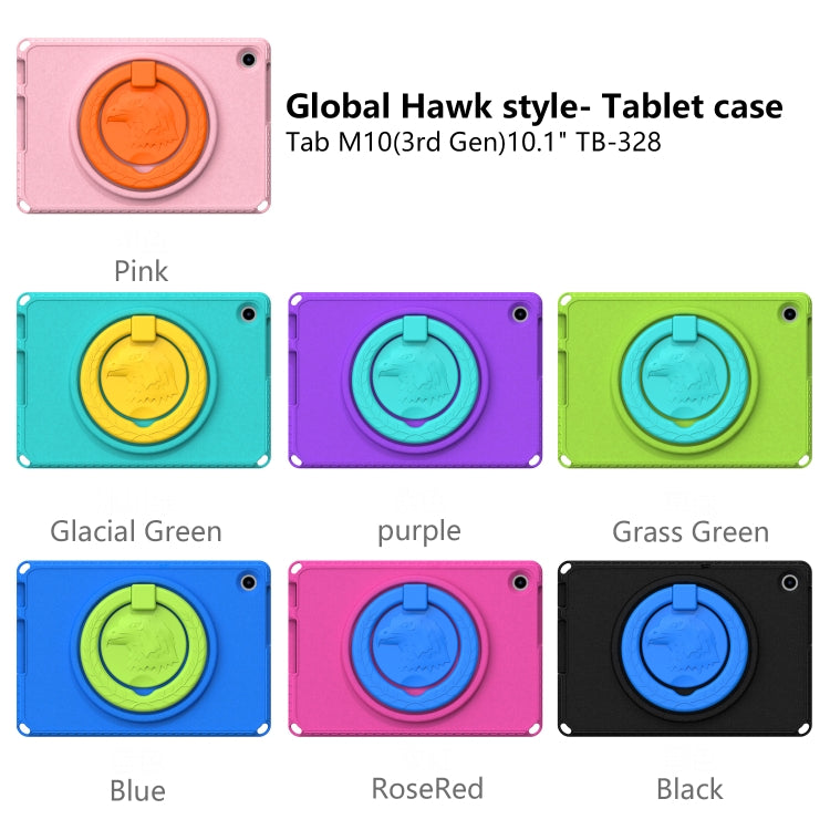 For Lenovo Tab M10 3rd Gen 10.1 TB-328 EVA Hard PC Shockproof Tablet Case(RoseRed)