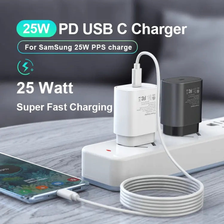 TA800 PD / PPS 25W Type-C Port Charger for Samsung, US Plug(Black)