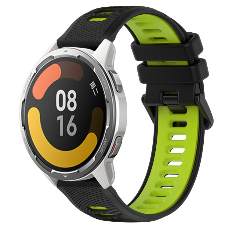For Xiaomi MI Watch Color 2 22mm Sports Two-Color Silicone Watch Band(Black+Green)