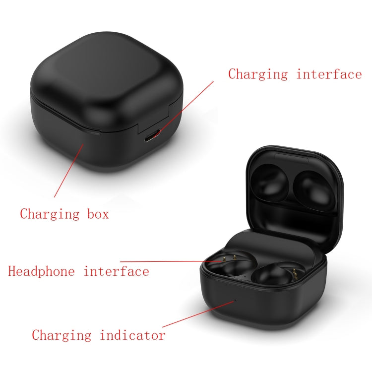 For Samsung Galaxy Buds2 Pro SM-R510 Wireless Earphone Charging Box(Black) - Other Accessories by PMC TechLife | Online Shopping South Africa | PMC TechLife