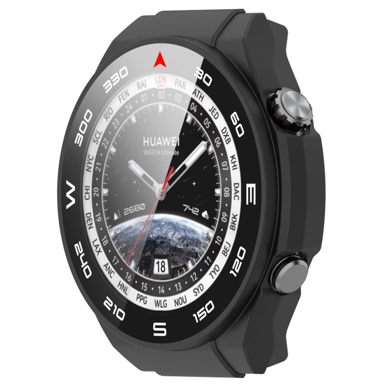 For Huawei Watch Ultimate PC+ Toughened Film Integrated Watch Protective Case(Black)