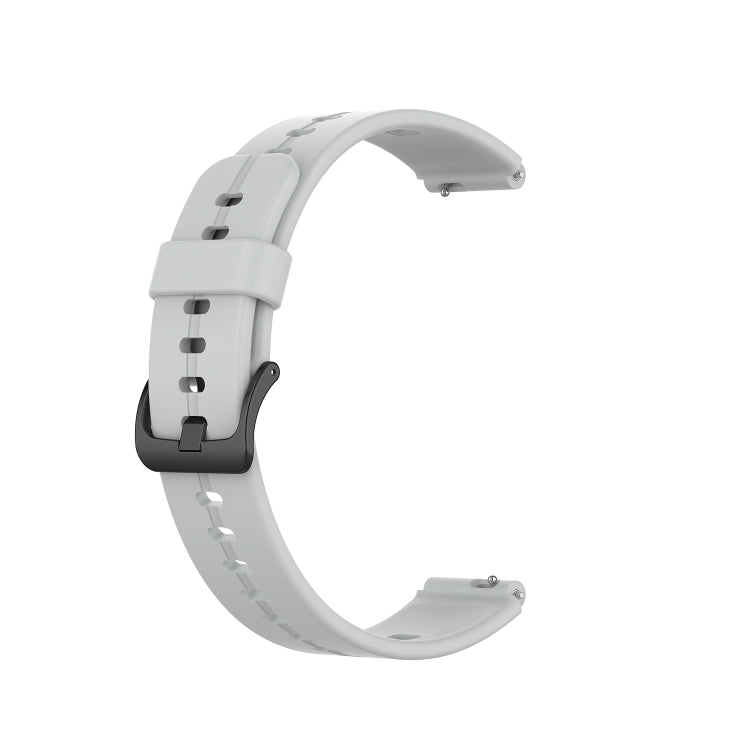 For Huawei Band 6 Solid Color Silicone Watch Band(Grey)