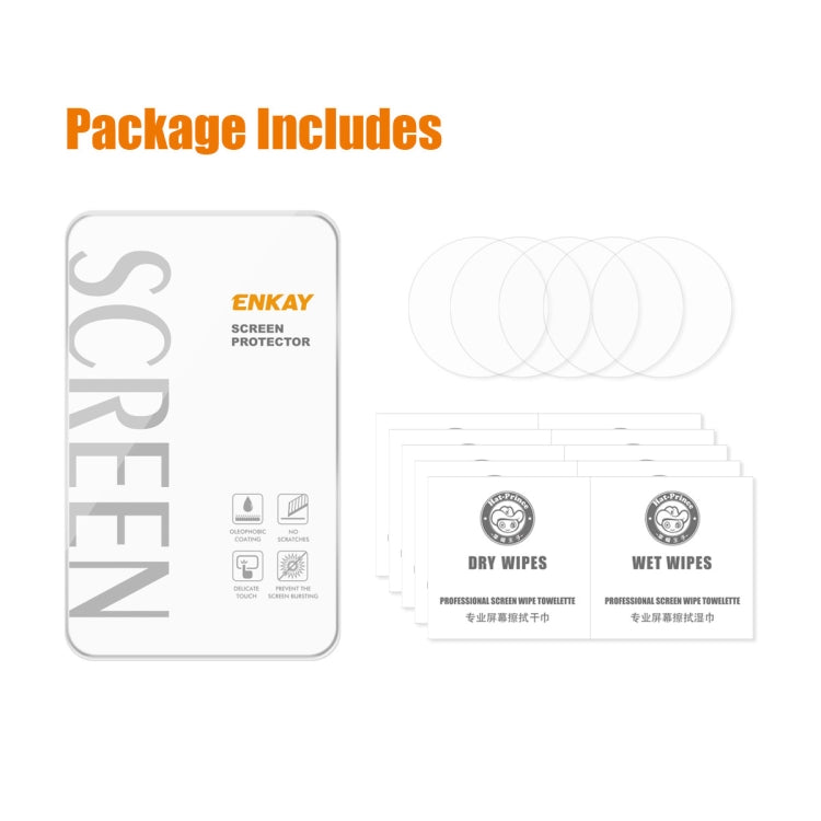 5pcs Compatible with Garmin Compatible witherunner 965 ENKAY 0.2mm 9H Tempered Glass Screen Protector Watch Film - Screen Protector by ENKAY | Online Shopping South Africa | PMC Jewellery | Buy Now Pay Later Mobicred
